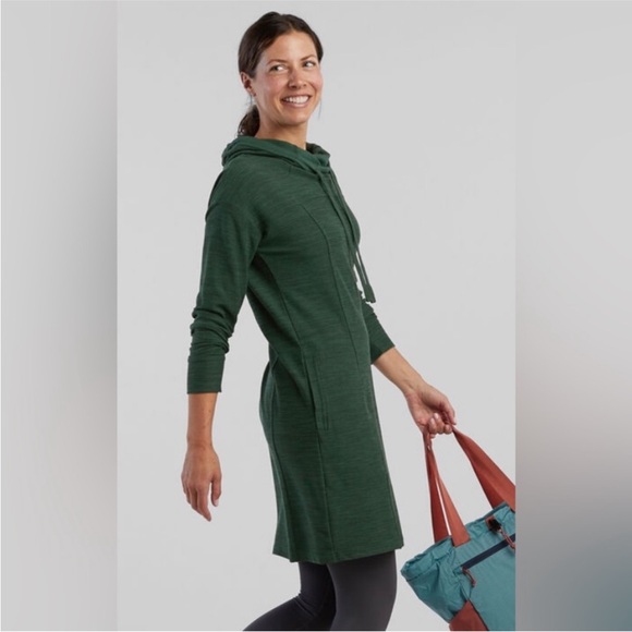 Toad&Co Hibernation Hooded Dress Cabin Green M NWT - Picture 2 of 10